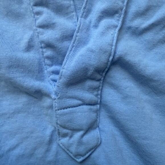 NEW Frank & Eileen Patrick Popover Henley in Heritage Jersey Wave Blue Sz XS - Picture 4 of 6